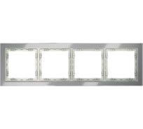 Рамка Voltum стеклянная S70 на 4 поста, сталь, стекло VLS110405