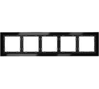 Рамка Voltum стеклянная S70 на 5 постов, черный, стекло VLS110508