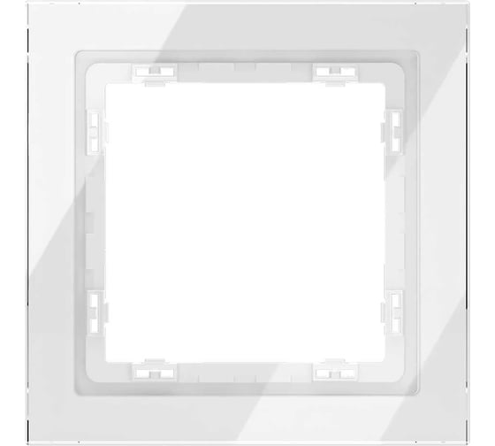 Рамка Voltum стеклянная S70 на 1 пост, белый, стекло VLS110101