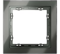 Рамка Voltum стеклянная S70 на 1 пост, титан, стекло VLS110106