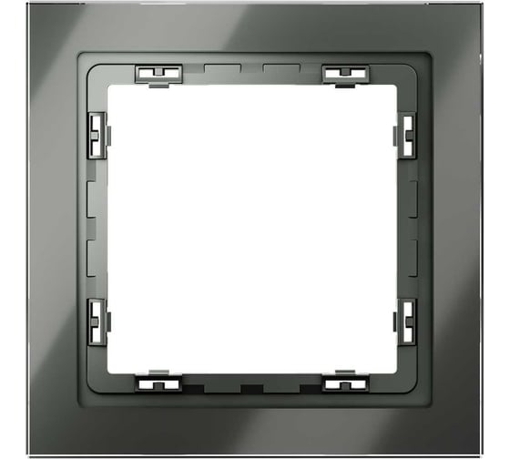 Рамка Voltum стеклянная S70 на 1 пост, титан, стекло VLS110106