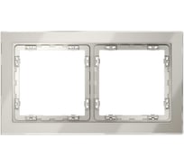 Рамка Voltum стеклянная S70 на 2 поста, кашемир, стекло VLS110203