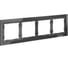Рамка Voltum стеклянная S70 на 4 поста, графит, стекло VLS110407 2