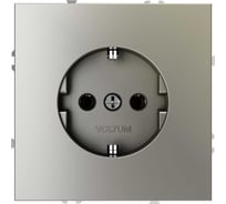 Розетка встраиваемая Voltum S70 с заземлением 16А, шелк VLS040104