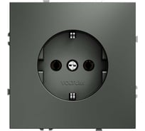 Розетка встраиваемая Voltum S70 с заземлением 16А, титан VLS040106