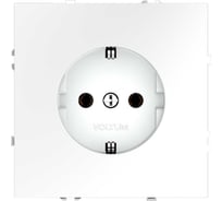 Розетка встраиваемая Voltum S70 с заземлением 16А, белый матовый VLS040102