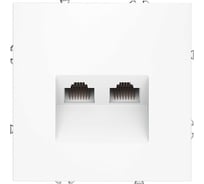 Розетка компьютерная встраиваемая Voltum S70 двойная RJ45+RJ45 кат.6, белый матовый VLS060202