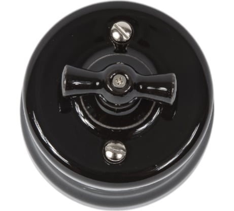 Выключатель BIRONI Лизетта Черный 2-клавишный B1-202-03