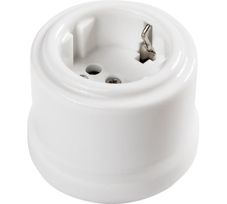 Розетка BIRONI Лизетта Белый с заземлением B1-101-01