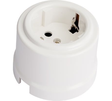 Розетка BIRONI Пластик Белый с заземлением B1-101-21