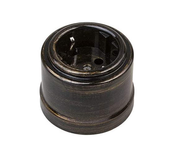Розетка BIRONI Пластик Бронза с заземлением B1-101-25 1
