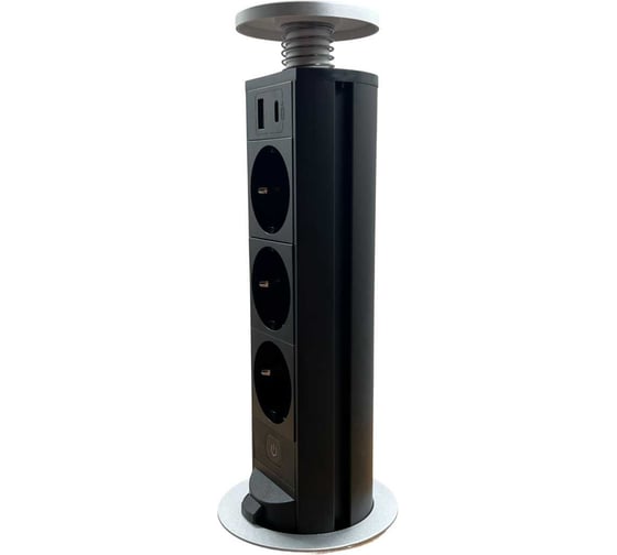 Встраиваемая выдвижная розетка для столешницы INRIOR USB A+C RUFH-02-80
