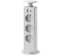 Встраиваемая выдвижная розетка для столешницы INRIOR USB A+C RUFH-02-10