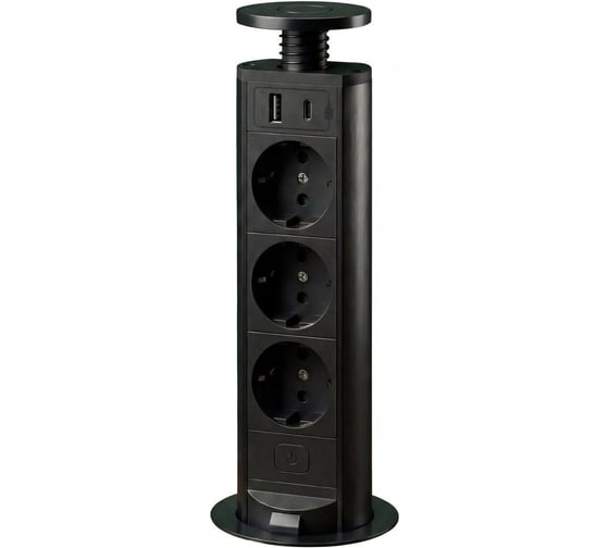 Встраиваемая выдвижная розетка для столешницы INRIOR USB A+C RUFH-02-20