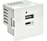 Розетка IEK PRIMER РКЮ-25-40-П USB A+C 5В 4,2А (2 модуля) белая PR-KK40D-RU-0-2-AC-K01 1