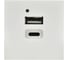Розетка IEK PRIMER РКЮ-25-40-П USB A+C 5В 4,2А (2 модуля) белая PR-KK40D-RU-0-2-AC-K01 2