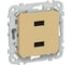 Розетка IEK FLITE USB A+A 3,1А РЮ-2-ФлШм шамуа FI-U21-D31-K89 1