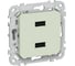 Розетка IEK FLITE USB A+A 3,1А РЮ-2-ФлП панг FI-U21-D31-K92 1