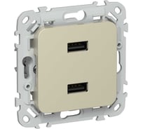 Розетка IEK FLITE USB A+A 3,1А РЮ-2-ФлШ шампань FI-U21-D31-K37