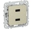 Розетка IEK FLITE USB A+A 3,1А РЮ-2-ФлШ шампань FI-U21-D31-K37 1