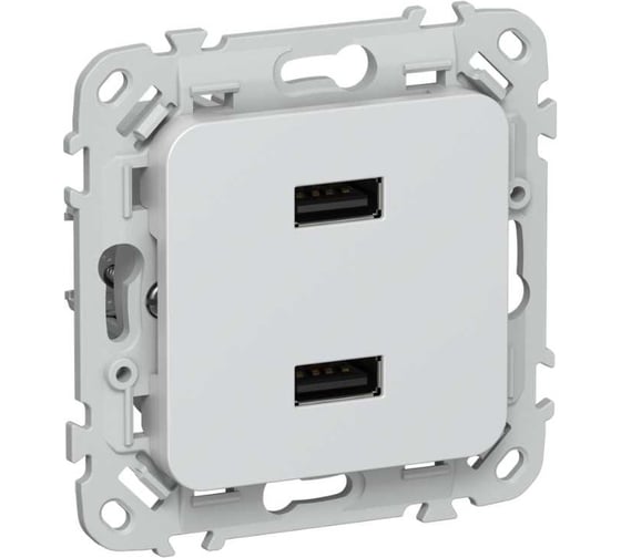 Розетка IEK FLITE USB A+A 3,1А РЮ-2-ФлЖ жемчуг FI-U21-D31-K36