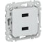 Розетка IEK FLITE USB A+A 3,1А РЮ-2-ФлЖ жемчуг FI-U21-D31-K36 1