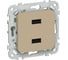 Розетка IEK FLITE USB A+A 3,1А РЮ-2-ФлХ хаки FI-U21-D31-K59 1