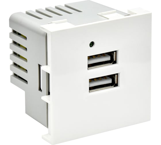 Розетка IEK PRIMER РКЮ-23-40-П USB A+A 5В 4,2А (2 модуля) белая PR-KK40D-RU-0-2-AA-K01