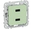 Розетка IEK FLITE USB A+A 3,1А РЮ-2-ФлФ фисташковый FI-U21-D31-K93 1