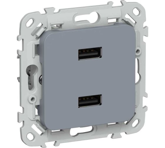Розетка IEK FLITE USB A+A 3,1А РЮ-2-ФлМ маренго FI-U21-D31-K35