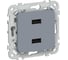Розетка IEK FLITE USB A+A 3,1А РЮ-2-ФлМ маренго FI-U21-D31-K35 1