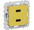 Розетка IEK FLITE USB A+A 3,1А РЮ-2-ФлЖК желтый карри FI-U21-D31-K44 3