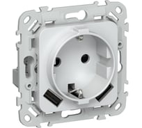 Розетка 1-местная с заземлением с защитными шторками IEK FLITE 16А с USB A+A 3,1А РСЮша11-0-ФлЖ жемчуг FI-R14-16-U21-D31-K36