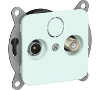 Розетка 2-местная TV+SAT экранированная оконечная IEK FLITE РТВс-2-1-1-ФлХЛ холодный лед FI-AF23-O-K94
