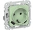 Розетка 1-местная с заземлением с защитными шторками IEK FLITE 16А с USB A+C 20Вт РСЮшс11-0-ФлФ фисташковый FI-R14-16-U22-020-K93 1