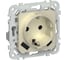 Розетка 1-местная с заземлением с защитными шторками IEK FLITE 16А с USB A+C 20Вт безвинтовое крепление РСЮшс11-1-ФлШ шампань FI-R14-16-1-U22-020-K37 1