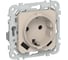 Розетка 1-местная с заземлением с защитными шторками IEK FLITE 16А с USB A+C 20Вт РСЮшс11-0-ФлЛ льняной FI-R14-16-U22-020-K88 1