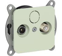 Розетка 2-местная TV+SAT экранированная проходная IEK FLITE РТВс-2-1-2-ФлП панг FI-AF23-P-K92