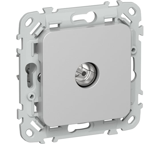 Розетка TV оконечная IEK FLITE тип F РТВф-1-1-1-ФлА алюминий FI-A10-O-K47