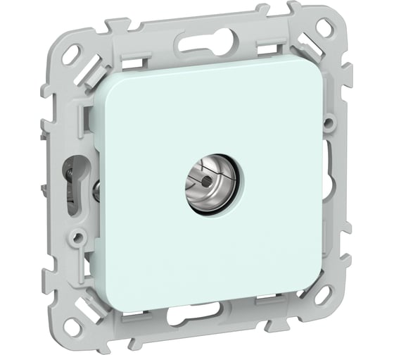 Розетка TV экранированная оконечная IEK FLITE тип M РТВм-1-1-1-ФлХЛ холодный лед FI-A13-O-K94