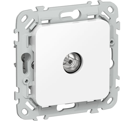 Розетка TV оконечная IEK FLITE тип F РТВф-1-1-1-ФлБ белый FI-A10-O-K01
