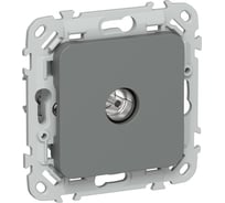 Розетка TV экранированная оконечная IEK FLITE тип M РТВм-1-1-1-ФлМА мокрый асфальт FI-A13-O-K80