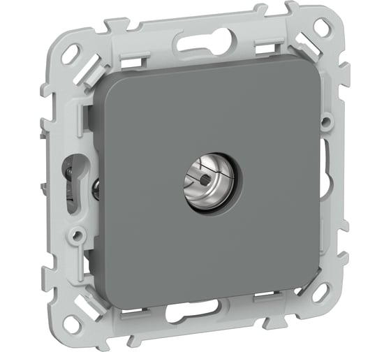 Розетка TV экранированная оконечная IEK FLITE тип M РТВм-1-1-1-ФлМА мокрый асфальт FI-A13-O-K80