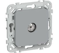 Розетка TV оконечная IEK FLITE тип F РТВф-1-1-1-ФлС серый FI-A10-O-K03