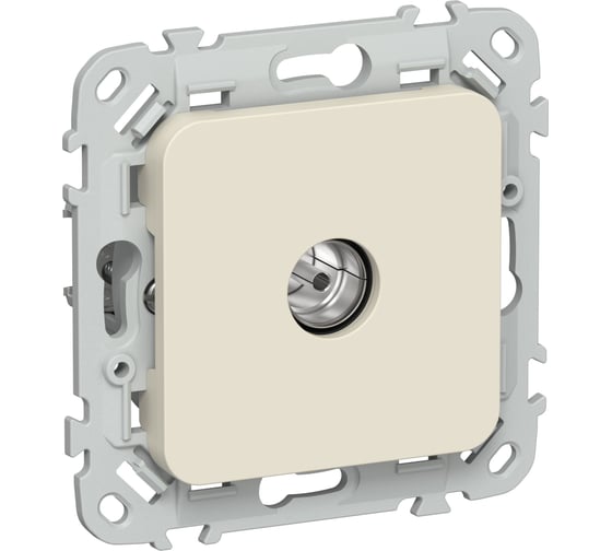 Розетка TV экранированная проходная IEK FLITE тип M РТВм-1-1-2-ФлСл сливочный FI-A13-P-K86