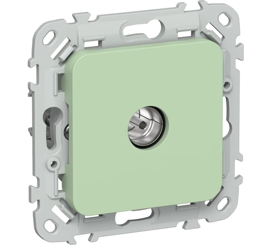 Розетка TV экранированная проходная IEK FLITE тип M РТВм-1-1-2-ФлФ фисташковый FI-A13-P-K93