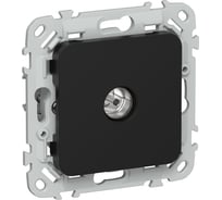 Розетка TV оконечная IEK FLITE тип F РТВф-1-1-1-ФлЧ черный FI-A10-O-K02