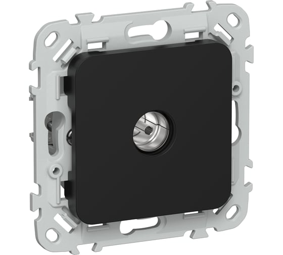 Розетка TV оконечная IEK FLITE тип F РТВф-1-1-1-ФлЧ черный FI-A10-O-K02