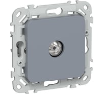 Розетка TV экранированная проходная IEK FLITE тип M РТВм-1-1-2-ФлМ маренго FI-A13-P-K35