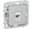 Розетка телефонная IEK FLITE RJ11 категория 3 РТ3-1-ФлА алюминий FI-T10-K47 1